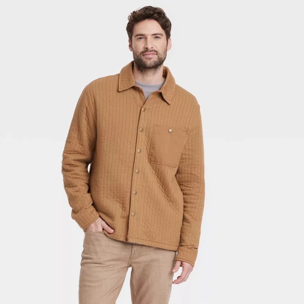 Men's Quilted Knit Shirt Jacket - Goodfellow & Co  MSRP $35